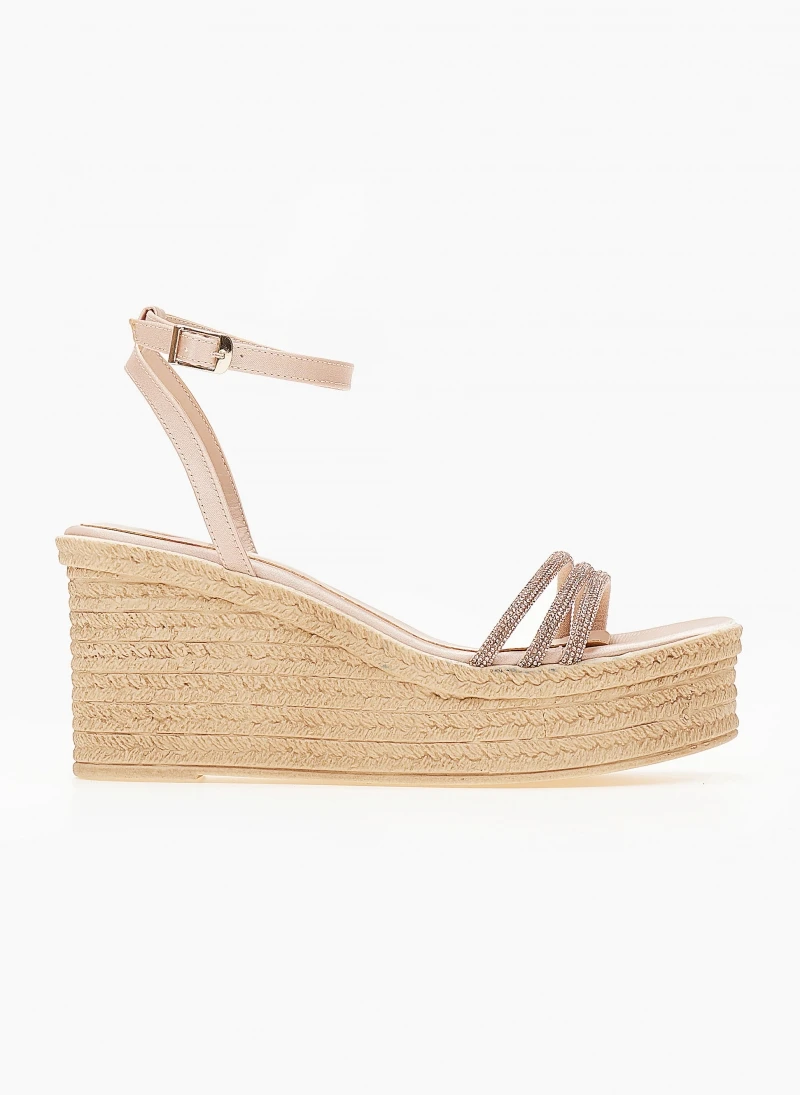 Πλατφόρμες με Strass λουράκια Tfp - Nude 4 Πλατφόρμες με Strass λουράκια Tfp - Nude - Image 2