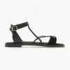 Σανδάλια δερμάτινα Ankle Strap Estil - Μαύρο -The Fashion Project κατάστημα sandalia dermatina ankle strap estil 110780 64co
