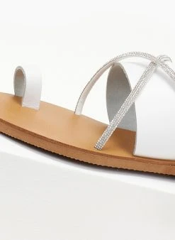 Σανδάλια δερμάτινα με στρας Estil - Λευκό 8 Σανδάλια δερμάτινα με στρας Estil - Λευκό -The Fashion Project κατάστημα sandalia dermatina estil 106080 jia3