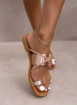 Σανδάλια δερμάτινα με στρας Estil - Χαλκός 15 Σανδάλια δερμάτινα με στρας Estil - Χαλκός -The Fashion Project κατάστημα sandalia dermatina estil 106083 ish5