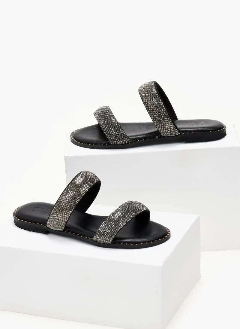 Σανδάλια δερμάτινα με δύο φάσες Estil - Μαύρο 5 Σανδάλια δερμάτινα με δύο φάσες Estil - Μαύρο - Image 3