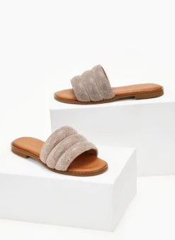 Σανδάλια δερμάτινα με στρας φάσα Estil - Χαλκός -The Fashion Project κατάστημα sandalia dermatina estil me strass fasa 105034 pe4s