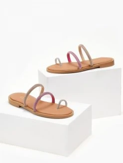 Σανδάλια δερμάτινα με στρας και διχρωμία Estil - Φούξια 11 Σανδάλια δερμάτινα με στρας και διχρωμία Estil - Φούξια -The Fashion Project κατάστημα sandalia dermatina estil me strass kai dixrwmia 105364 e0am