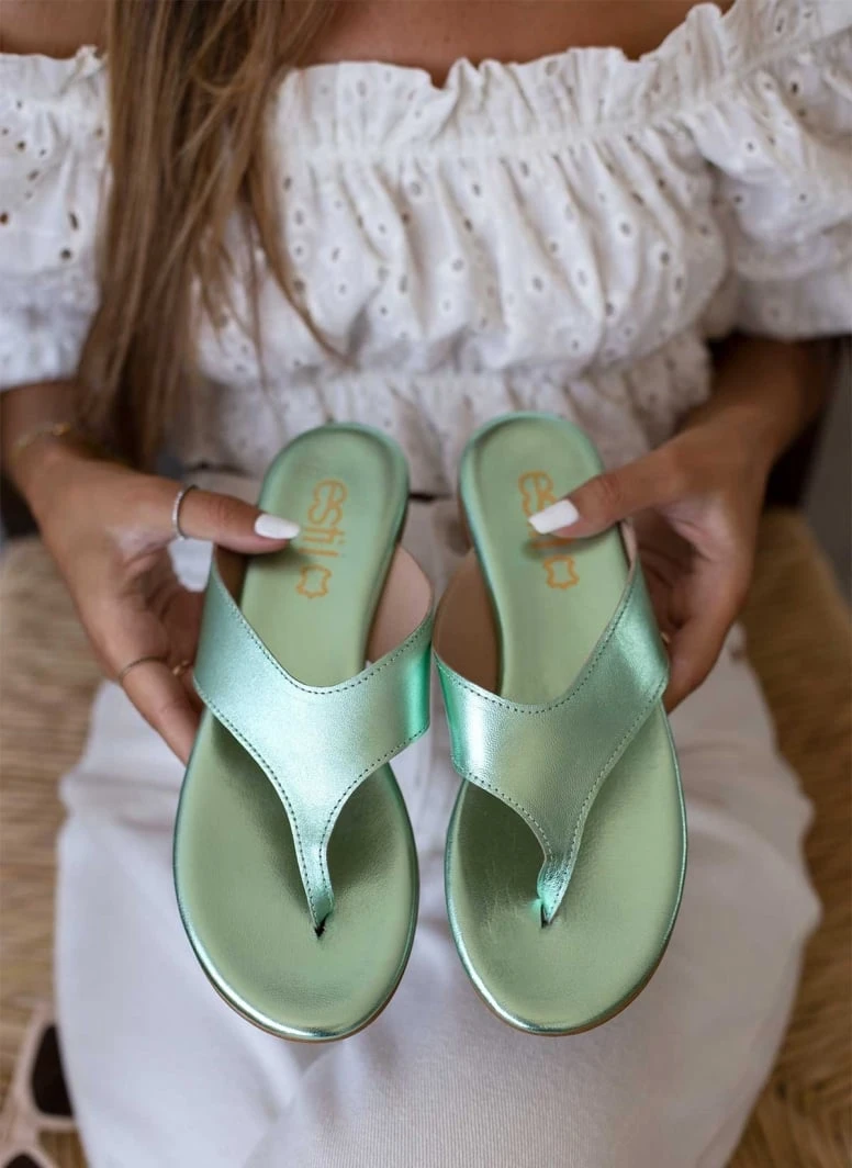 Estil Σανδάλια δερμάτινα μεταλλιζέ Esti - Βεραμάν 4 Estil Σανδάλια δερμάτινα μεταλλιζέ Esti - Βεραμάν - Image 2