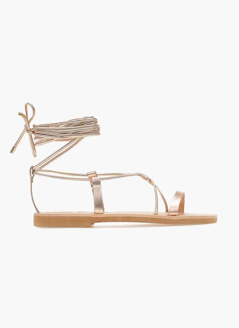 Σανδάλια δερμάτινα με κορδόνια Iris - Χαλκός 3 Σανδάλια δερμάτινα με κορδόνια Iris - Χαλκός