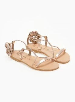 Σανδάλια δερμάτινα με κορδόνια Iris - Χαλκός 7 Σανδάλια δερμάτινα με κορδόνια Iris - Χαλκός -The Fashion Project κατάστημα sandalia dermatina iris me kordonia 103365 48oo