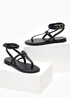 Σανδάλια δερμάτινα με μπαρέτα Iris - Μαύρο 10 Σανδάλια δερμάτινα με μπαρέτα Iris - Μαύρο -The Fashion Project κατάστημα sandalia dermatina iris me mpareta 104736 krn3
