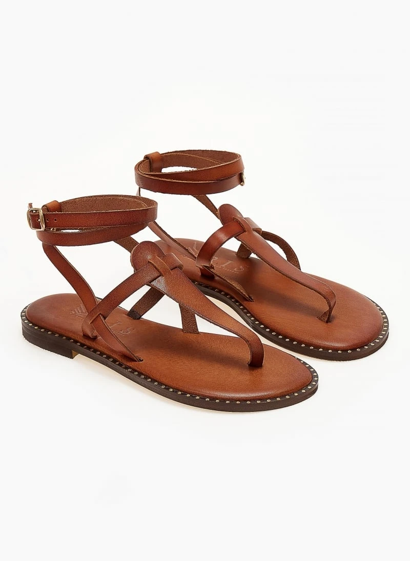 Σανδάλια δερμάτινα με μπαρέτα Iris - Ταμπά 7 Σανδάλια δερμάτινα με μπαρέτα Iris - Ταμπά - Image 5