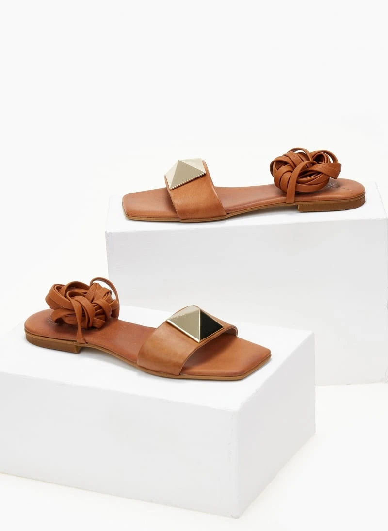 Σανδάλια δερμάτινα με μεγάλο τρουκ Iris - Ταμπά 8 Σανδάλια δερμάτινα με μεγάλο τρουκ Iris - Ταμπά - Image 6