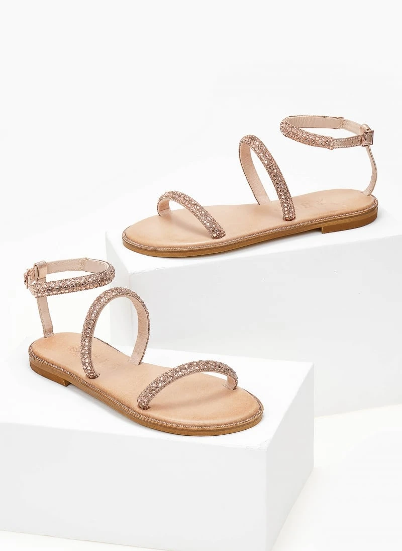 Σανδάλια δερμάτινα με πέτρες Iris - Χαλκός 7 Σανδάλια δερμάτινα με πέτρες Iris - Χαλκός - Image 5