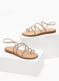 Σανδάλια δερμάτινα με στρας λουράκια Iris - Χαλκός 15 Σανδάλια δερμάτινα με στρας λουράκια Iris - Χαλκός -The Fashion Project κατάστημα sandalia dermatina iris me strass lourakia 103357 uysa