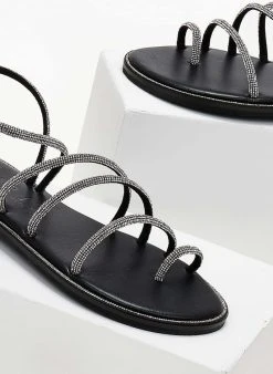 Σανδάλια δερμάτινα με στρας λουράκια Iris - Μαύρο/Ασημί 11 Σανδάλια δερμάτινα με στρας λουράκια Iris - Μαύρο/Ασημί -The Fashion Project κατάστημα sandalia dermatina iris me strass lourakia 103358 4da1