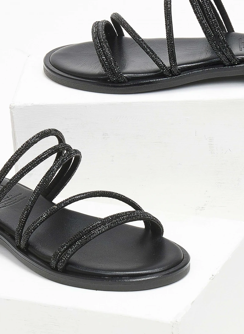 Σανδάλια δερμάτινα με λεπτά λουράκια Tfp - Μαύρο 5 Σανδάλια δερμάτινα με λεπτά λουράκια Tfp - Μαύρο - Image 3