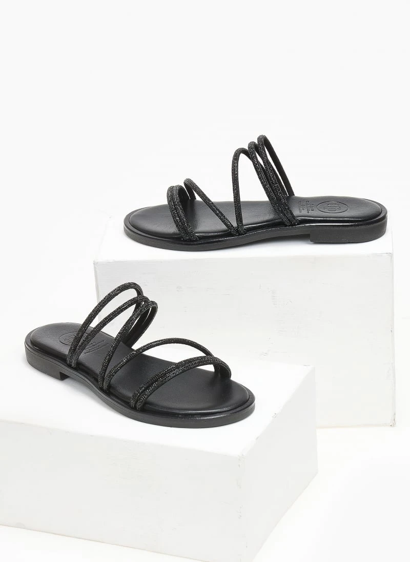 Σανδάλια δερμάτινα με λεπτά λουράκια Tfp - Μαύρο 4 Σανδάλια δερμάτινα με λεπτά λουράκια Tfp - Μαύρο - Image 2