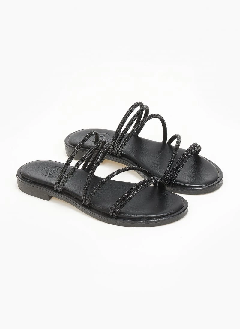 Σανδάλια δερμάτινα με λεπτά λουράκια Tfp - Μαύρο 6 Σανδάλια δερμάτινα με λεπτά λουράκια Tfp - Μαύρο - Image 4