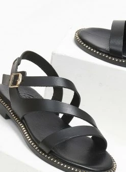 Σανδάλια δερμάτινα με λοξά λουράκια Tfp - Μαύρο 9 Σανδάλια δερμάτινα με λοξά λουράκια Tfp - Μαύρο -The Fashion Project κατάστημα sandalia dermatina me loksa lourakia tfp 111768 n0xy