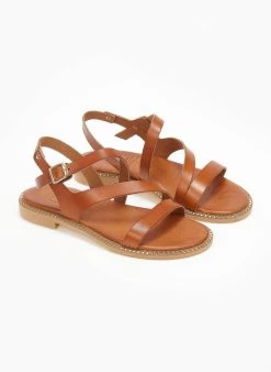 Σανδάλια δερμάτινα με λοξά λουράκια Tfp - Ταμπά 9 Σανδάλια δερμάτινα με λοξά λουράκια Tfp - Ταμπά -The Fashion Project κατάστημα sandalia dermatina me loksa lourakia tfp 111769 h4h0