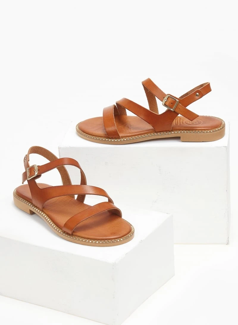 Σανδάλια δερμάτινα με λοξά λουράκια Tfp - Ταμπά 4 Σανδάλια δερμάτινα με λοξά λουράκια Tfp - Ταμπά - Image 2