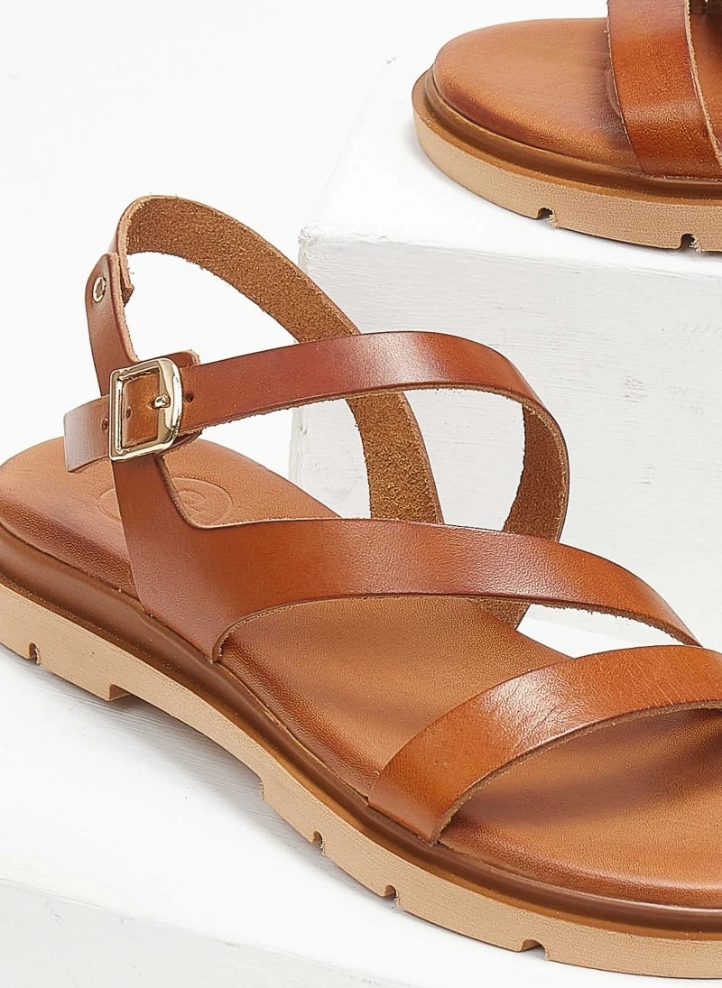 Σανδάλια δερμάτινα με λοξό λουράκι Tfp - Ταμπά 5 Σανδάλια δερμάτινα με λοξό λουράκι Tfp - Ταμπά - Image 3