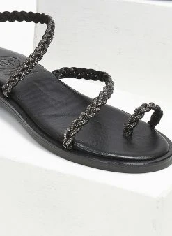 Σανδάλια δερμάτινα με λουράκι πλεξούδα Tfp - Μαύρο 8 Σανδάλια δερμάτινα με λουράκι πλεξούδα Tfp - Μαύρο -The Fashion Project κατάστημα sandalia dermatina me louraki pleksouda tfp 111750 hakw