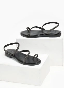 Σανδάλια δερμάτινα με λουράκι πλεξούδα Tfp - Μαύρο 7 Σανδάλια δερμάτινα με λουράκι πλεξούδα Tfp - Μαύρο -The Fashion Project κατάστημα sandalia dermatina me louraki pleksouda tfp 111750 kvdf