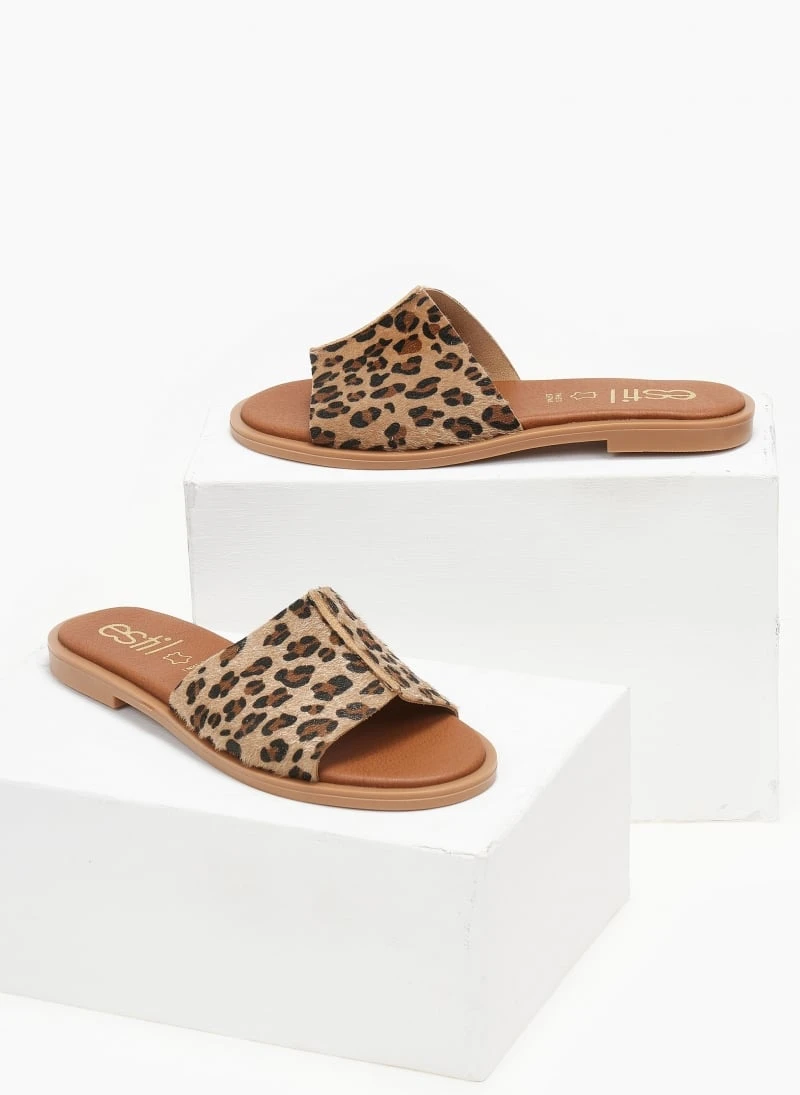 Σανδάλια δερμάτινα με Print Estil - Leopard 6 Σανδάλια δερμάτινα με Print Estil - Leopard - Image 4