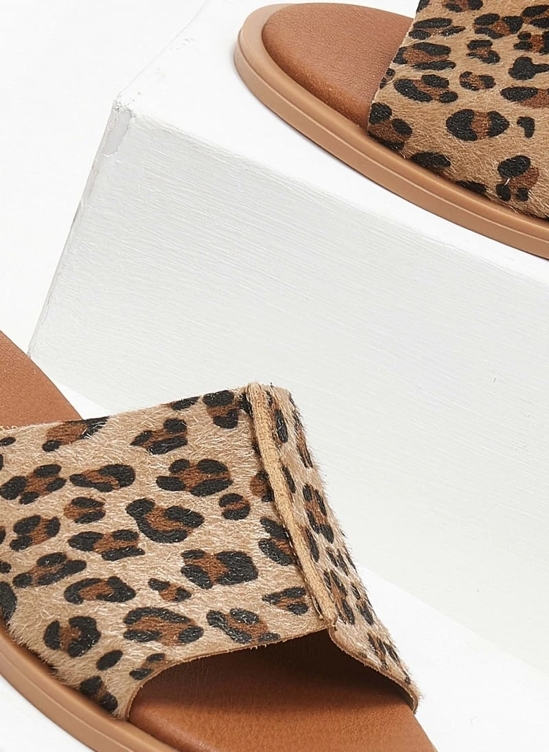 Σανδάλια δερμάτινα με Print Estil - Leopard 5 Σανδάλια δερμάτινα με Print Estil - Leopard - Image 3
