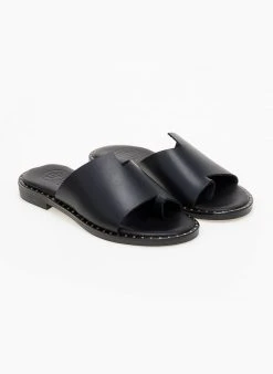 Σανδάλια δερμάτινα με άνιση φάσα Tfp - Μαύρο