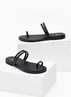 Σανδάλια δερμάτινα με διπλό λουράκι Tfp - Μαύρο 12 Σανδάλια δερμάτινα με διπλό λουράκι Tfp - Μαύρο -The Fashion Project κατάστημα sandalia dermatina tfp me diplo louraki 105258 28fd