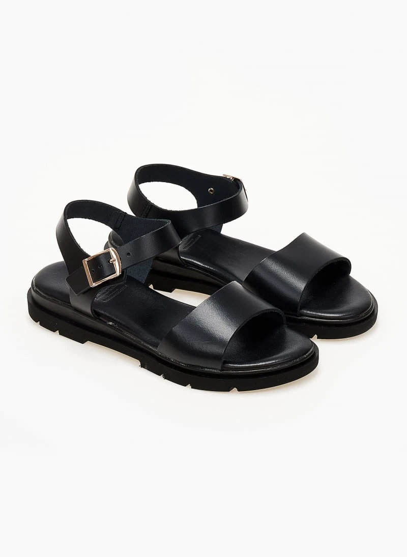 Σανδάλια δερμάτινα με μία φάσα Tfp - Μαύρο 4 Σανδάλια δερμάτινα με μία φάσα Tfp - Μαύρο - Image 2