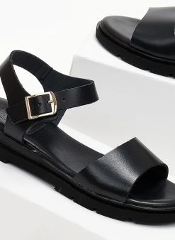 Σανδάλια δερμάτινα με μία φάσα Tfp - Μαύρο 14 Σανδάλια δερμάτινα με μία φάσα Tfp - Μαύρο -The Fashion Project κατάστημα sandalia dermatina tfp me fardia fasa 103352 fesd