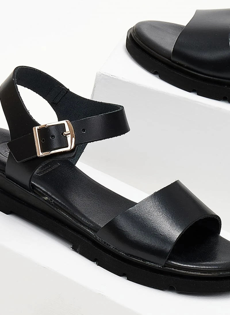 Σανδάλια δερμάτινα με μία φάσα Tfp - Μαύρο 8 Σανδάλια δερμάτινα με μία φάσα Tfp - Μαύρο - Image 6