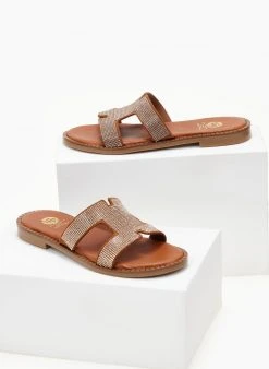 Σανδάλια δερμάτινα με στρας Tfp - Χαλκός 9 Σανδάλια δερμάτινα με στρας Tfp - Χαλκός -The Fashion Project κατάστημα sandalia dermatina tfp me mikra strass 105069 zxwb