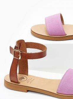 Σανδάλια δερμάτινα με μπαρέτα Tfp - Λιλά -The Fashion Project κατάστημα sandalia dermatina tfp me mpareta 104235 t993