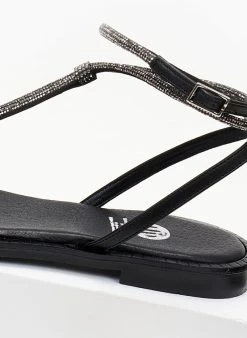 Σανδάλια δερμάτινα μe στρας Tfp - Μαύρο 8 Σανδάλια δερμάτινα μe στρας Tfp - Μαύρο -The Fashion Project κατάστημα sandalia dermatina tfp me strass 105170 mc2l