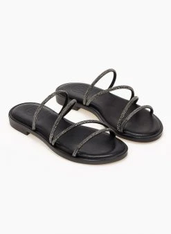 Σανδάλια δερμάτινα με στρας λουράκια Tfp - Μαύρο 13 Σανδάλια δερμάτινα με στρας λουράκια Tfp - Μαύρο -The Fashion Project κατάστημα sandalia dermatina tfp me strass lourakia 101687 x9a0