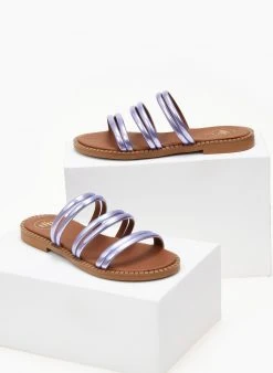 Σανδάλια δερμάτινα σε μεταλλικά χρώματα Tfp - Λιλά -The Fashion Project κατάστημα sandalia dermatina tfp se metallika xrwmata 105255 c62d