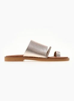 Σανδάλια δερμάτινα με στρας Estil - Χαλκός -The Fashion Project κατάστημα sandalia estil dermatina me seira strass 104532 z5ox