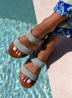 Σανδάλια καστόρινα με Pufffed φάσες Estil - Μέντα