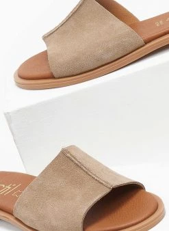 Σανδάλια καστόρινα με ραφή Estil - Τάουπε -The Fashion Project κατάστημα sandalia kastorina me rafi estil 110507 0k3p