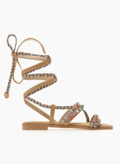 The Fashion Project Σανδάλια με τρουκς και κορδόνια - Κάμελ 13 The Fashion Project Σανδάλια με τρουκς και κορδόνια - Κάμελ -The Fashion Project κατάστημα sandalia lace up me xrwmatista trouks 104649 nzke