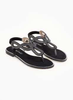 The Fashion Project κατάστημα -The Fashion Project κατάστημα sandalia me strass kai glitter sti sola 104882 kwz3