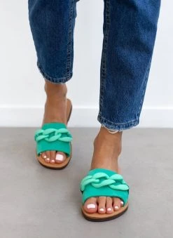 Σανδάλια δερμάτινα με αλυδίσα Estil - Βεραμάν