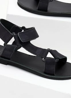 Σανδάλια δερμάτινα με Velcro Estil - Μαύρο 9 Σανδάλια δερμάτινα με Velcro Estil - Μαύρο -The Fashion Project κατάστημα sandalia nubuck estil me velcro 103816 603b