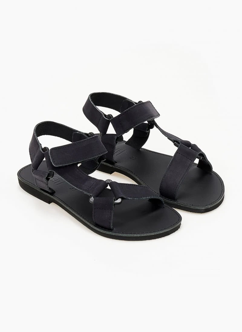 Σανδάλια δερμάτινα με Velcro Estil - Μαύρο 5 Σανδάλια δερμάτινα με Velcro Estil - Μαύρο - Image 3