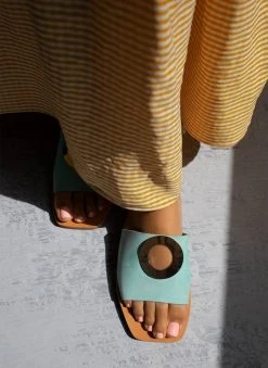 Σανδάλια Nubuck με διακοσμητικό Iris - Γαλάζιο -The Fashion Project κατάστημα sandalia nubuck iris me kuklo 102723 y1wx