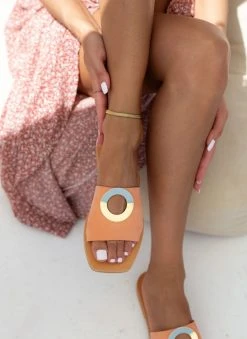 Σανδάλια Nubuck με διακοσμητικό Iris - Πορτοκαλί -The Fashion Project κατάστημα sandalia nubuck iris me kuklo 104000 bbf9