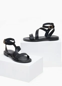 Σανδάλια δερμάτινα με δέσιμο στον αστράγαλο Tfp - Μαύρο 11 Σανδάλια δερμάτινα με δέσιμο στον αστράγαλο Tfp - Μαύρο -The Fashion Project κατάστημα sandalia tfp dermatina me desimo ston astragalo 101257 filc