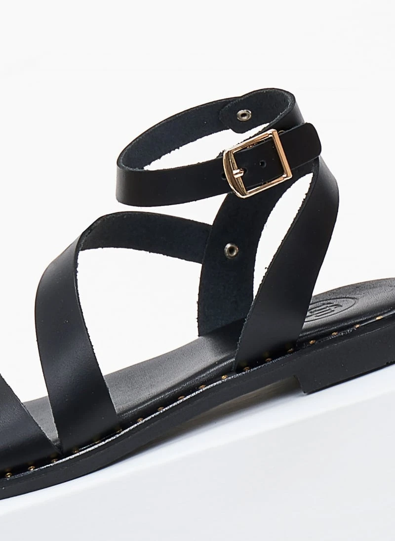 Σανδάλια δερμάτινα με δέσιμο στον αστράγαλο Tfp - Μαύρο 7 Σανδάλια δερμάτινα με δέσιμο στον αστράγαλο Tfp - Μαύρο - Image 5