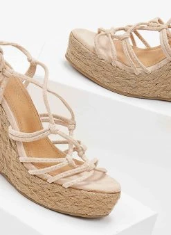 The Fashion Project Πλατφόρμες Lace Up Suede - Μπεζ 9 The Fashion Project Πλατφόρμες Lace Up Suede - Μπεζ -The Fashion Project κατάστημα suede lace up platformes me sxoini 102017 ds3n